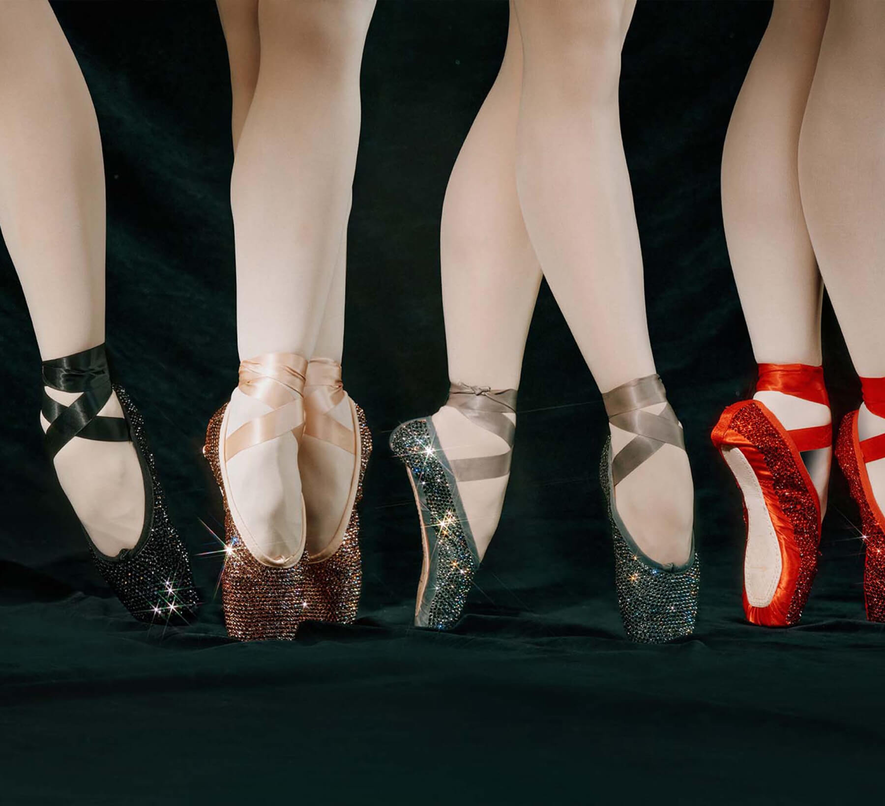 ballet slippers with crystals